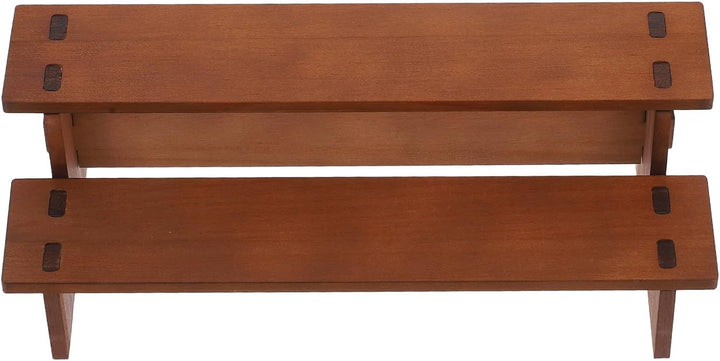 GALPADA Vintage mit Doppellagigem Design Holz Präsentationsständer stabiler Tortenständer für Cupcak
