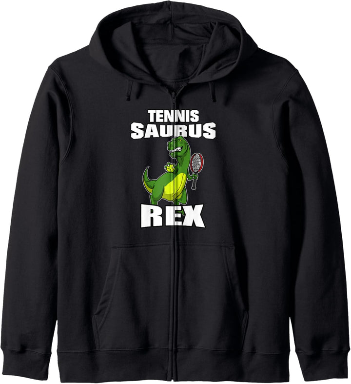 Tennis Dinosaurier Fun Geschenkidee T Rex Tennis Kapuzenjacke