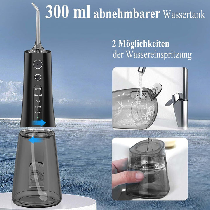 SURFOU Munddusche Kabellos Water Flosser for Teeth, Elektrische Wasserflosser für Zähne Oral Irrigat