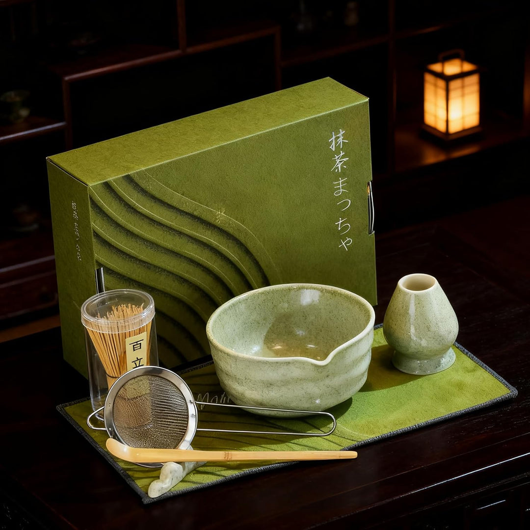 Matcha Set| Matcha Besen|Matcha Tea Set | Matcha Schale| Matcha Whisk,Schaufel, Sieb, Matcha-Besenha