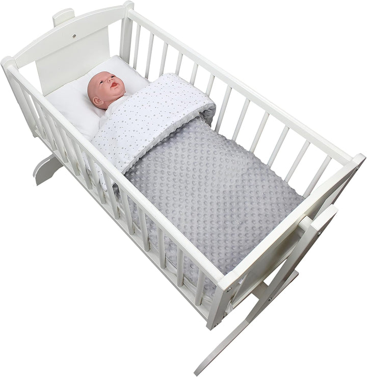 TupTam 2er Set Baby Decken Einschlagdecke 85x85 cm für Autositz Babyschale Babydecke Wiegendecke Min