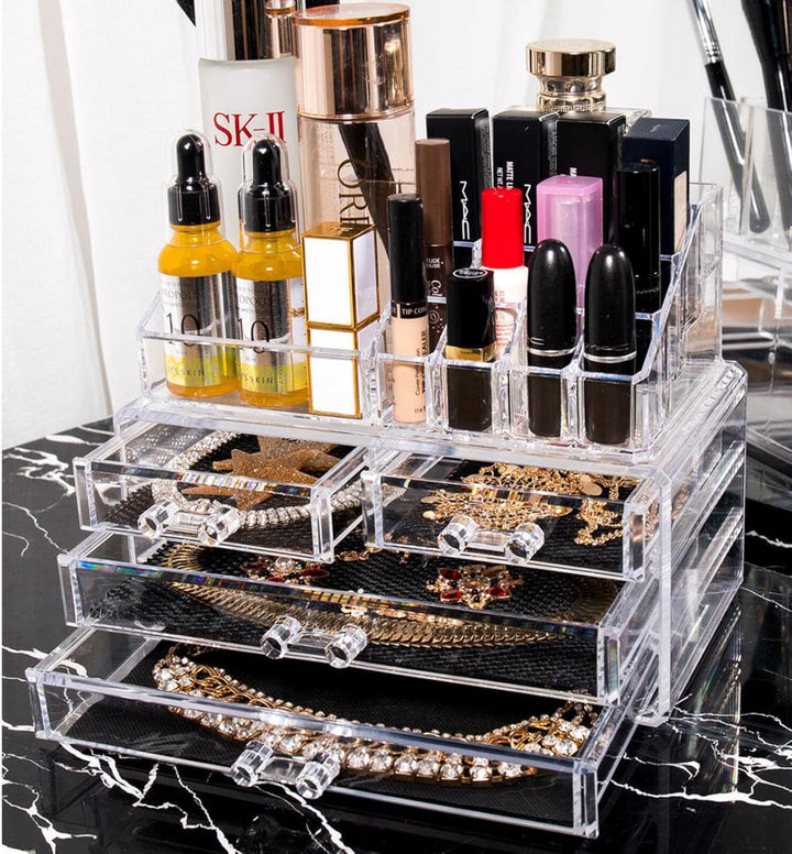 Make-up Organizer, Kosmetik-Organizer Schmuck Aufbewahrungsbox Acryl Cosmetics Lipsticks Halter Box