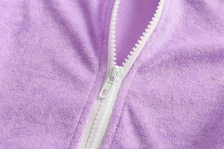 Badeponcho Kinder mit Kapuze Einfarbig Strandkleid Mädchen Badeanzug Coverup Kleid Sommer Schwimmen