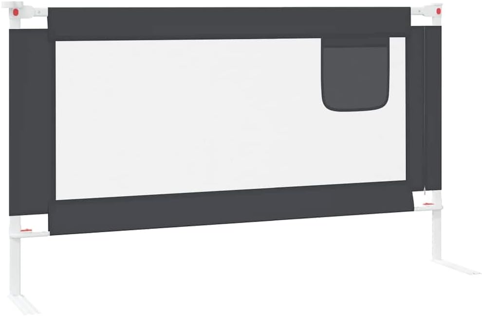 SMARTGROUPSTORE BD - BD Sicherheitsgeländer Kinderbett Dunkelgrau Stoff 140 x 25 cm 140 x 25 cm Dunk