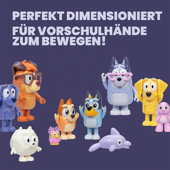 BlueY-Superfan-Spielset; 12 Figuren (5–6,3 cm) Bingo mit flehendem Gesichtsausdruck; Chattermax; Wel