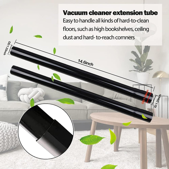 3,8 cm Vakuum-Aufsätze, Verlängerungsstab für Shop-Vac-Zubehör, Ersatzrohre, ausziehbar auf 37,6 cm