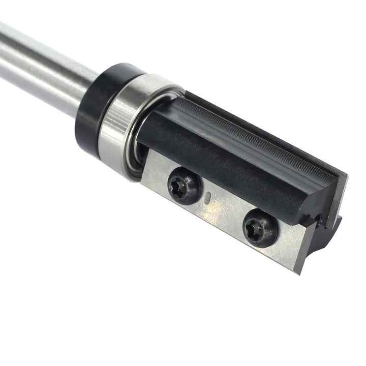 Sinoprotools Wendeplatten Bündigfräser,8mm Schaft Schnittlänge 30mm,Bündiger Fräser mit 4-seitigen A