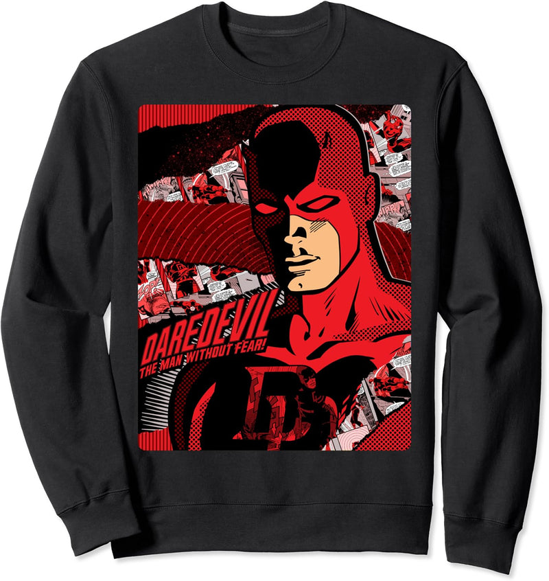 Marvel Daredevil Comic Paper Strips Portrait Sweatshirt