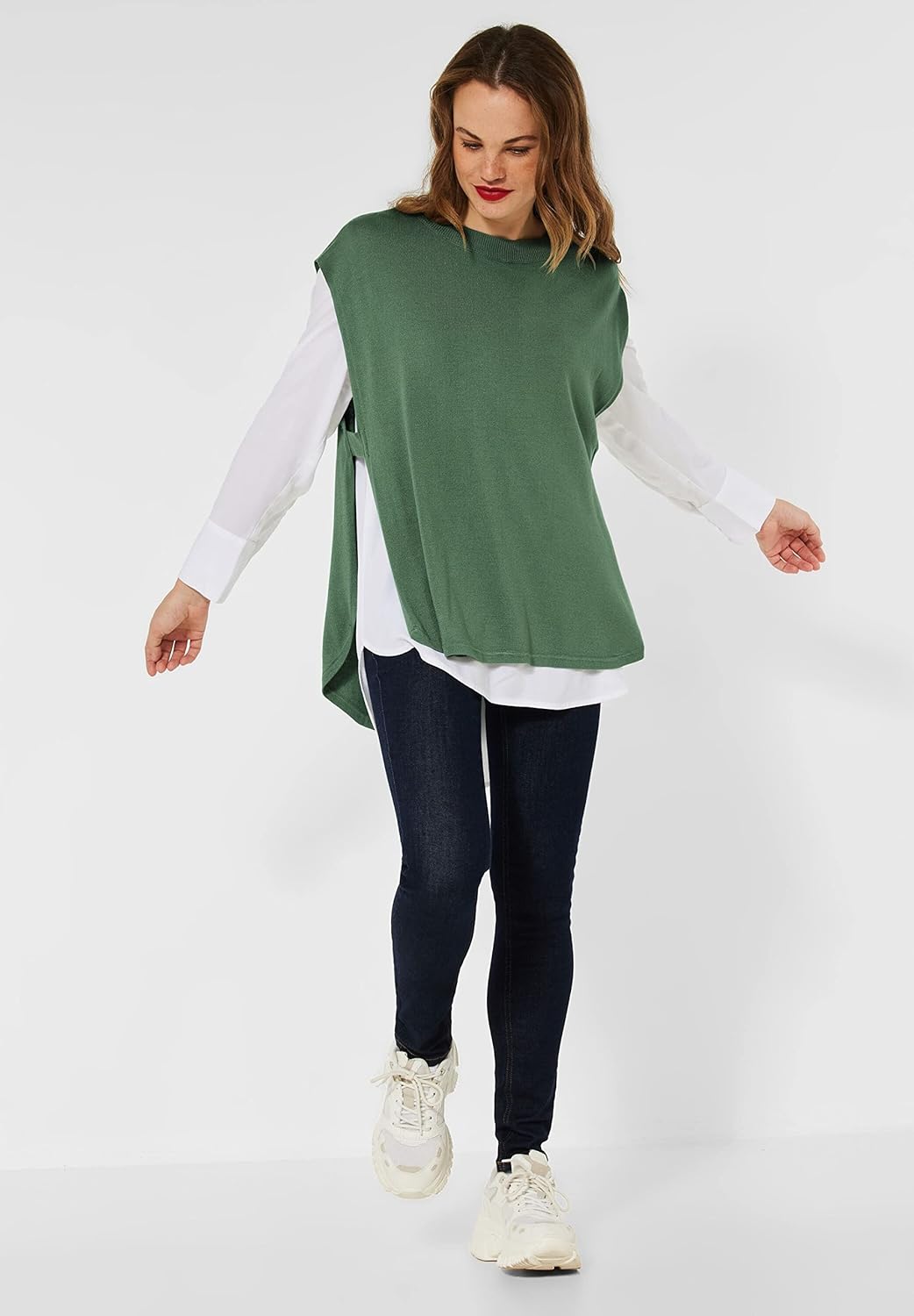 Street One Damen A580662 Poncho (1er Pack) L Novel Green, L Novel Green