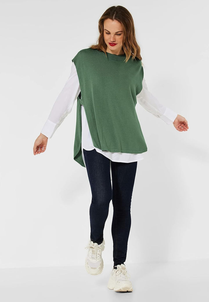 Street One Damen A580662 Poncho (1er Pack) L Novel Green, L Novel Green