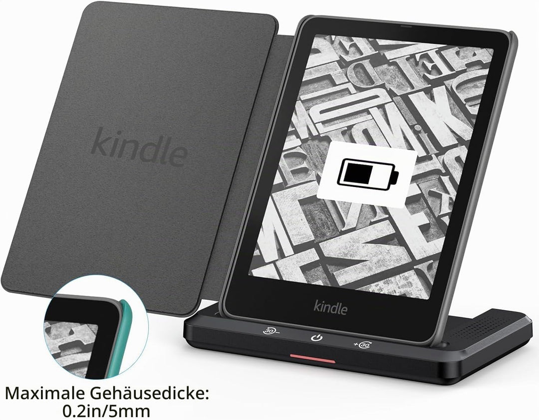 Hörbuch Lautsprecher Mit Kabelloses Ladestation für Kindle Paperwhite Signature Editions (2022 und 2
