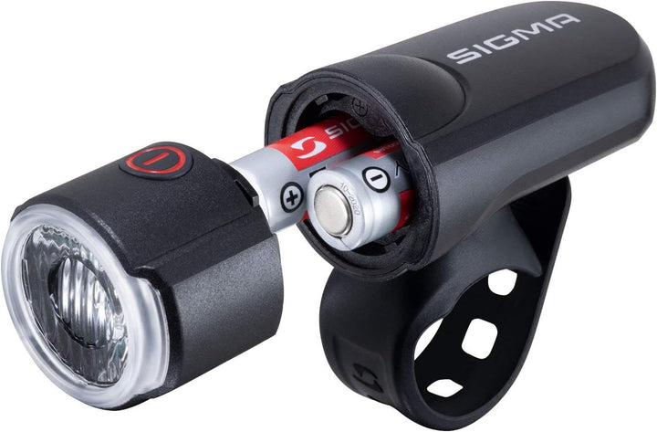 SIGMA SPORT - Aura 30 | LED Fahrradlicht 30 Lux | StVZO zugelassenes, batteriebetriebenes Vorderlich