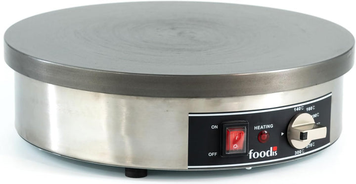 foodis Crepes-Maker 2700W / 230V inkl. Crepewender & Teilverteiler - Gastro Crepe-Maschine 40cm mit
