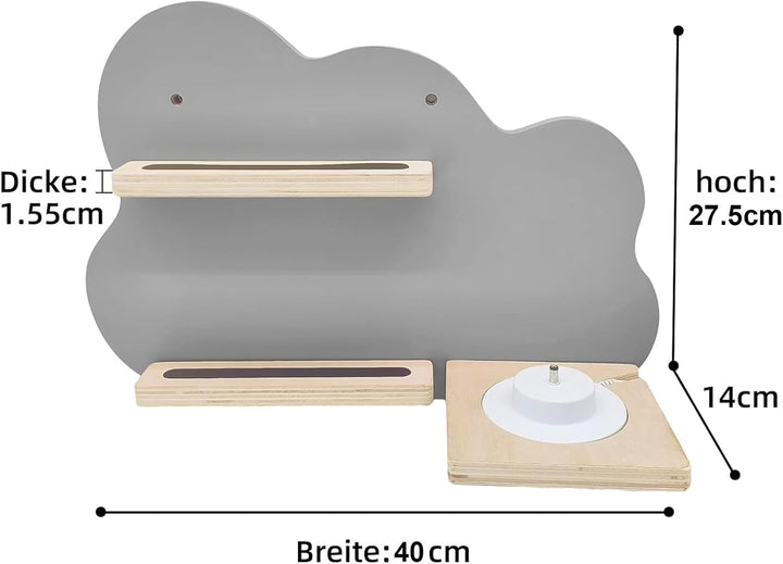 Harewu Regal Magnetisch für Kompatibel mit Toniebox,for Tonie Puppen Grau Wolke Toniebox Regal,Wandr