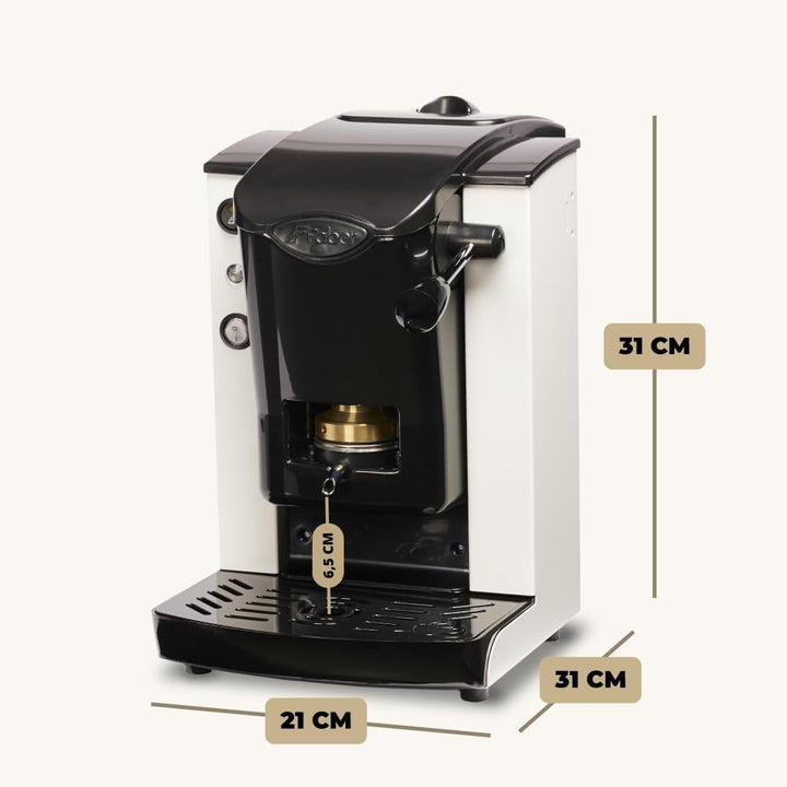 FABER COFFEE MACHINES | Plast-Schlitzmodell | Kaffeepadmaschine für ESE-Pads 44 mm | Einstellbarer M