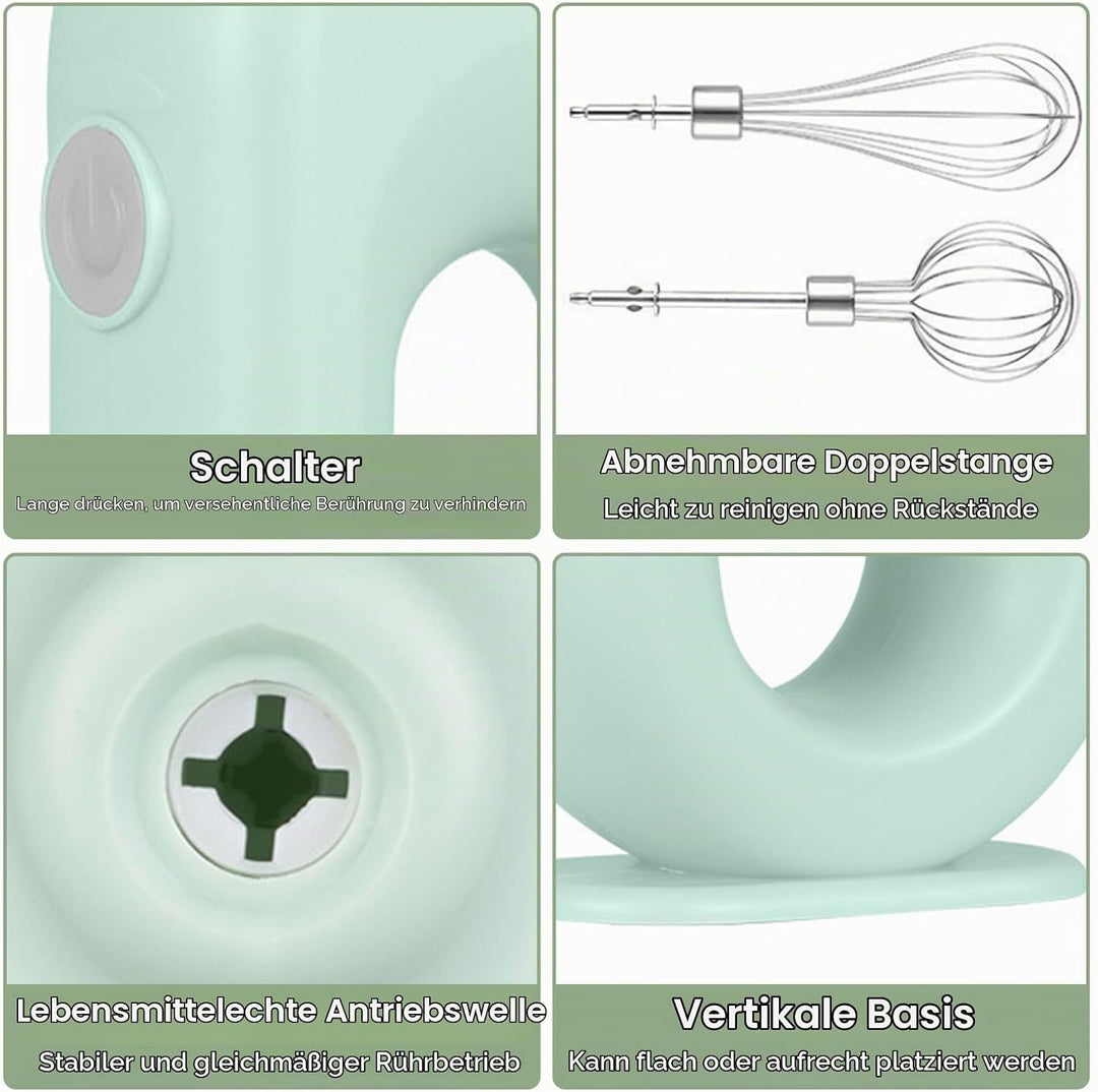 Schnurloser Handmixer, Mini-Elektro-Handmixer, Wiederaufladbarer USB-Mini-Ei-Schläger Für Den Hausha