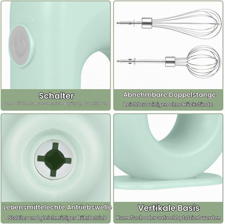 Schnurloser Handmixer, Mini-Elektro-Handmixer, Wiederaufladbarer USB-Mini-Ei-Schläger Für Den Hausha