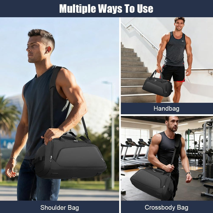 Sporttasche Reisetasche, Sport Duffel Bag mit Schuhfach, Nassfach, wasserdichte Übernachtungstasche,