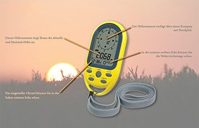 Technoline 3152 EA 3050 Kompass mit Höhenmesser, Luftdruckanzeige, Uhrzeit, Anzeige von Wettertenden