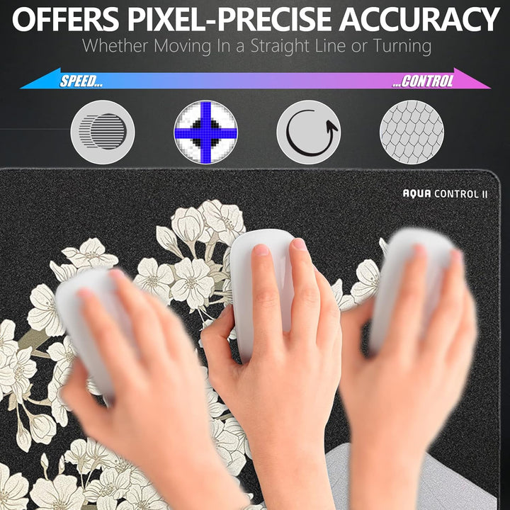 X-Raypad Aqua Control 2 AC2 Sakura Gaming-Mauspad, Ultra-Hochpräzisions-Mauspad mit Perfekter Geschw