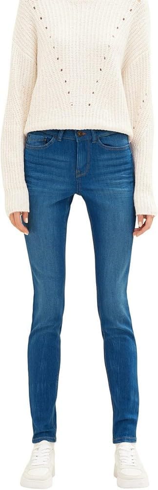 TOM TAILOR Denim Damen Nela Extra Skinny Jeans 25W / 30L 10119 - Used Mid Stone Blue Denim, 25W / 30