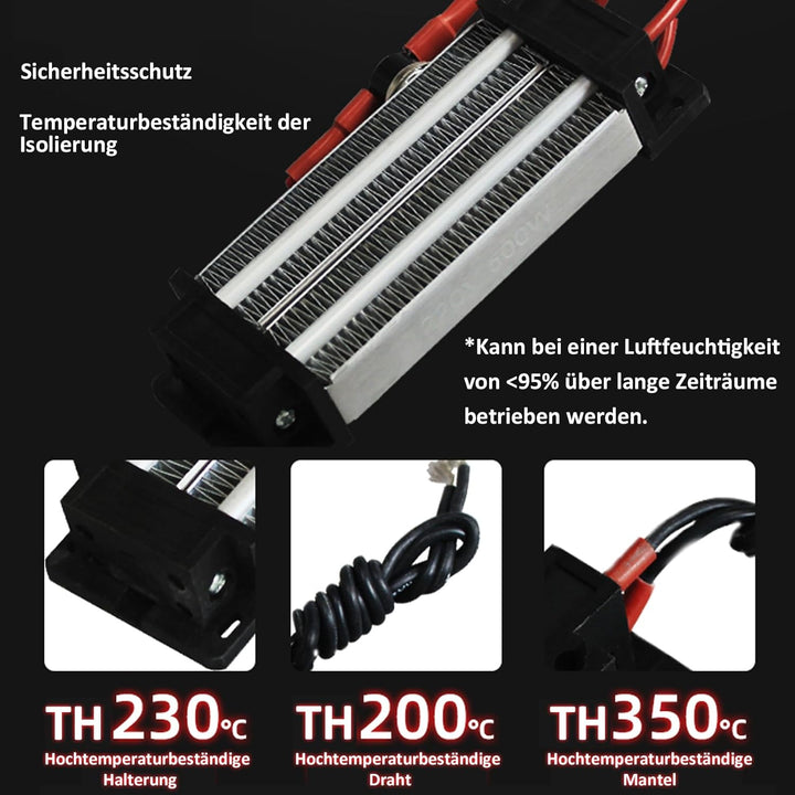 PTC-Heizelement 600W, PTC-Heizung 220V Isoliertes PTC-Keramik-Luftheizgerät, Elektrisch isolierte Ke