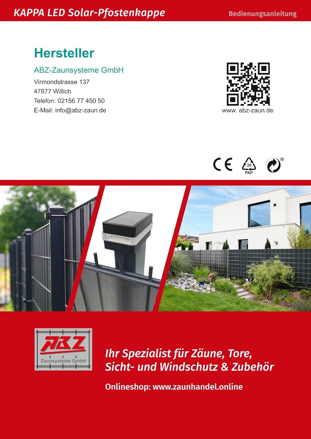 LED Solar-Pfostenkappe KAPPA (Weiss), Weiss