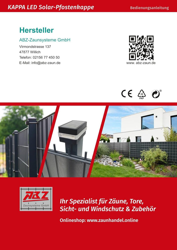 LED Solar-Pfostenkappe KAPPA (Weiss), Weiss