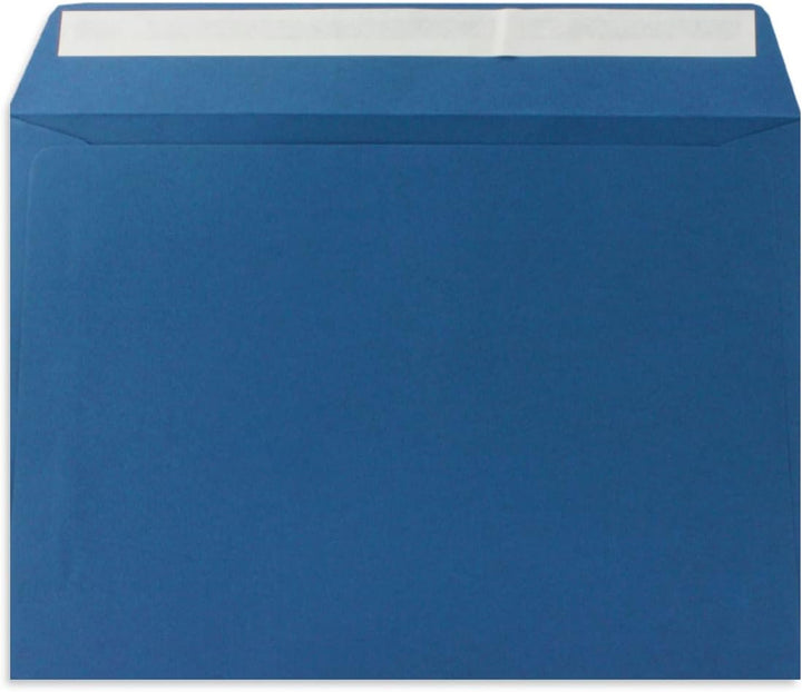 75x Briefumschläge DIN C5 Royalblau (Blau) - 16,2 x 22,9 cm - Haftklebung - Edle Kuverts für grosse
