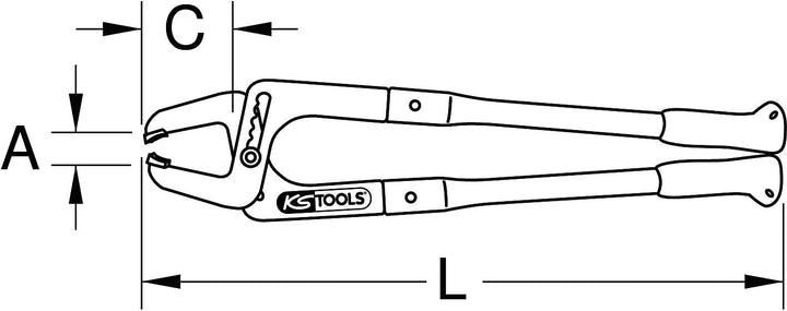KS Tools 450.0210 Fettkappen-Zange, 500mm
