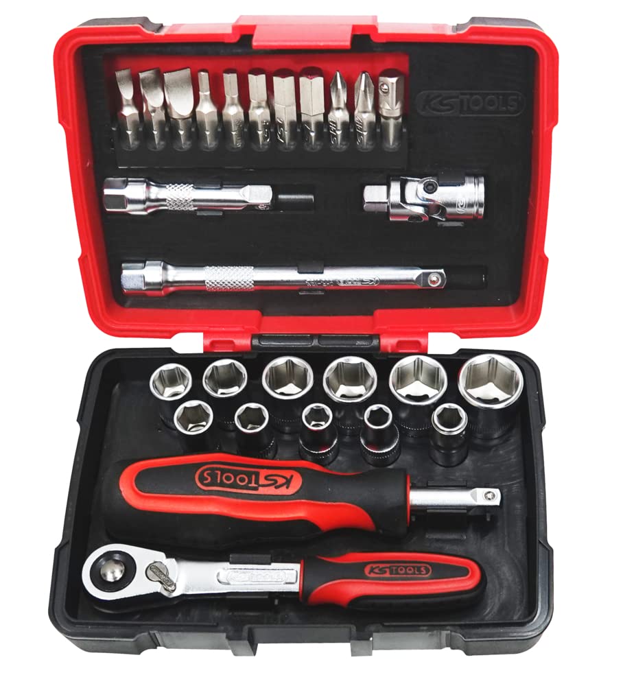 KS Tools 922.0626 922.0626 Ultimate Steckschlüsselsatz, 1/4 Zoll, 27-teilig Steckschlüsselsatz und Z