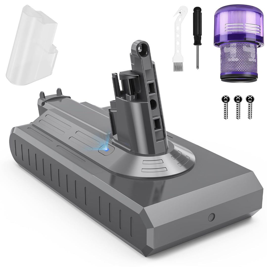 V11 Li-ion Akku für Dyson, 25,2V 3900mAh Ersatzakku für V11 (Schraubanschluss) SV14 Absolute Akku-St
