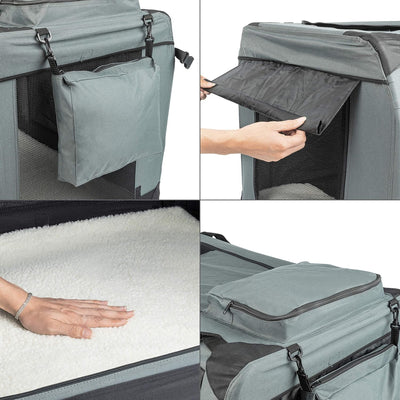 ONVAYA® Faltbare Transportbox für Hunde & Katzen | M | Faltbare Hundebox oder Katzenbox für Auto & Z