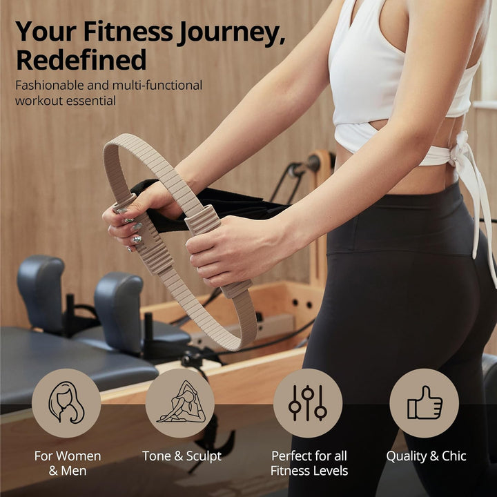 Build & Fitness Pilates Ring – 34,3 cm grosser Magic Circle für Oberschenkel, Rumpf und Arme – Leich