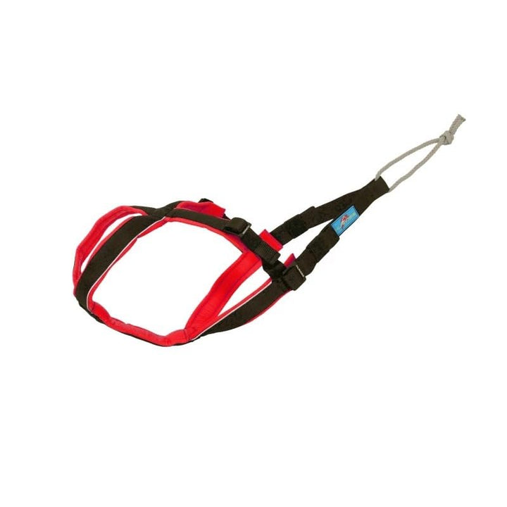 Inlandsis Canicross Geschirr für kleine Hunde, Open-Back M Rot/Schwarz, M Rot/Schwarz