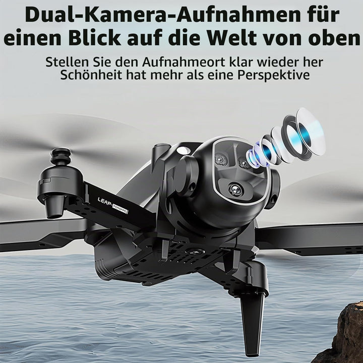 OBEST Drohne mit Kamera und VR Brille Faltbare Mini FPV Drone | Dual Kamera 2 Akkus, Start/Landung p