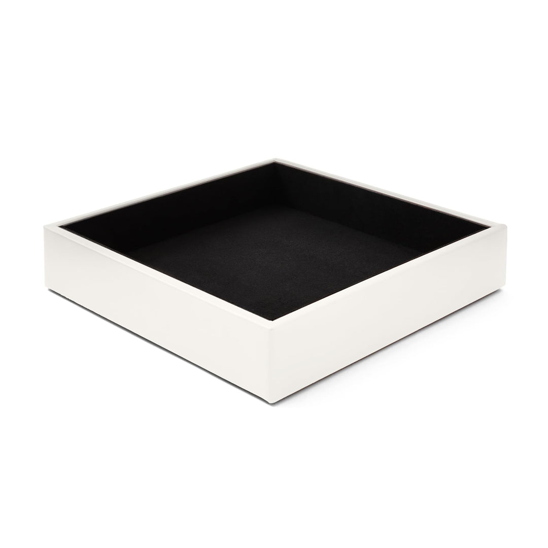 Eglooh - Minerva - Taschenleerer Leder Weiss - Schreibtisch-Organizer mit modernem Design - Ablagefa