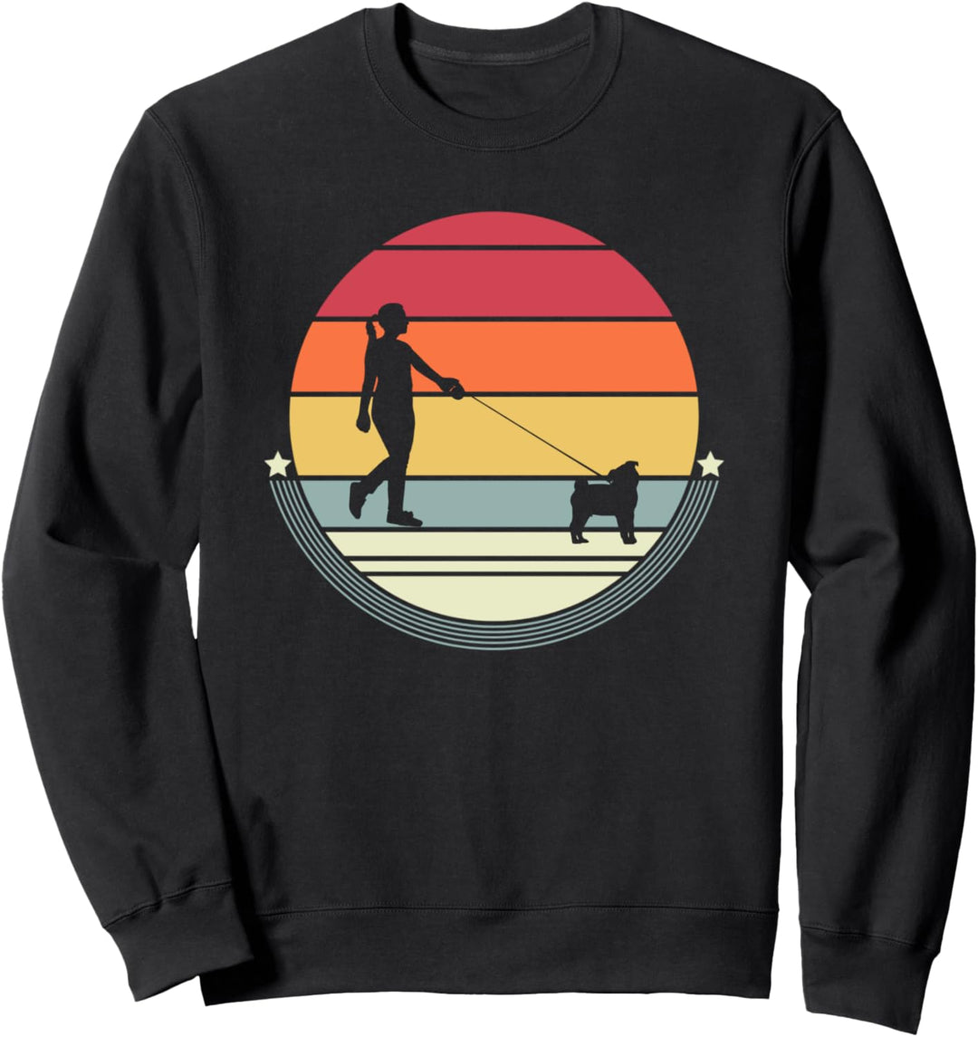 Mops Pug Silhouette Hundebesitzer Frauen Mama Frauchen Sweatshirt