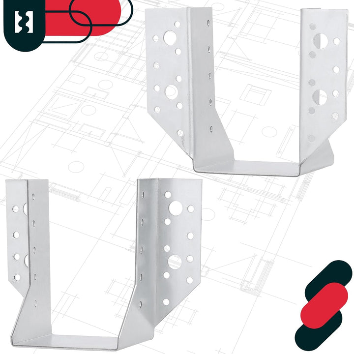 KOTARBAU® 10er Set Balkenschuh Typ A 80 mm Holzbalkenverbinder Balkenverbinder Verbinder für Baukons