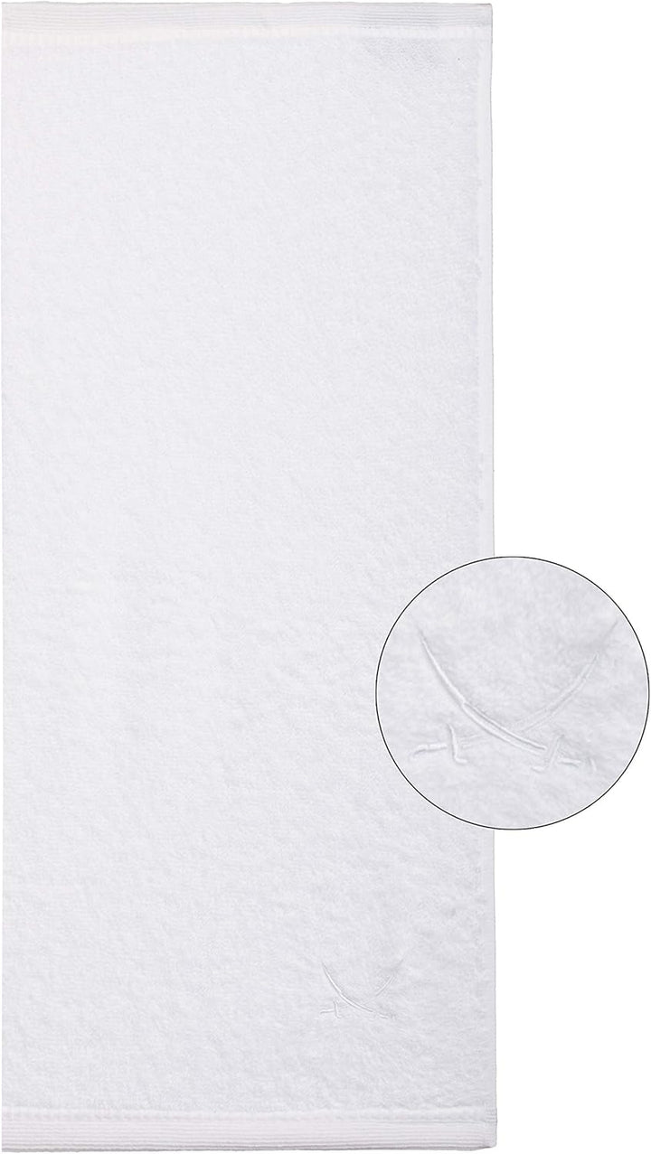 Sansibar Badetuch mit gesticktem Säbel Logo Strandtuch Saunatuch 100% Baumwolle 90x180 cm Einzeln We