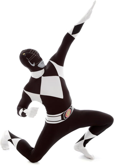Morphsuits Schwarzes Power Ranger Kostüm Erwachsene, Power Ranger Kostüm Herren, Power Rangers Kostü