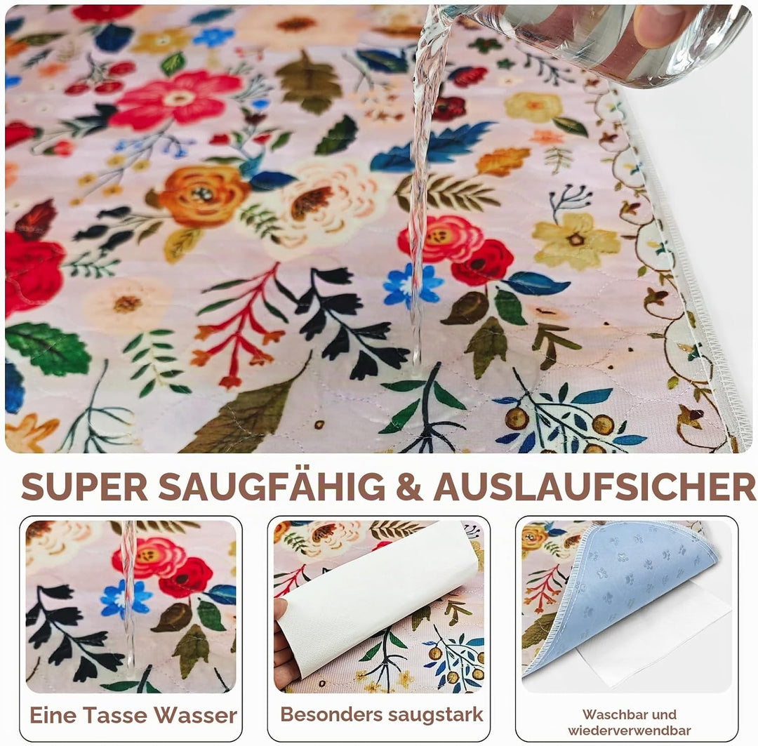 Waschbare Urinierunterlagen für Hunde,2 Stück,Wiederverwendbare Welpen-Trainingsunterlagen,102x66cm,