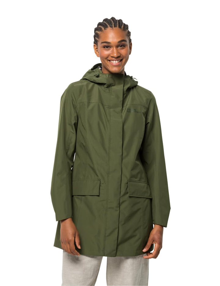 Jack Wolfskin Damen Cape York Paradise Coat W Mantel, XS greenwood
