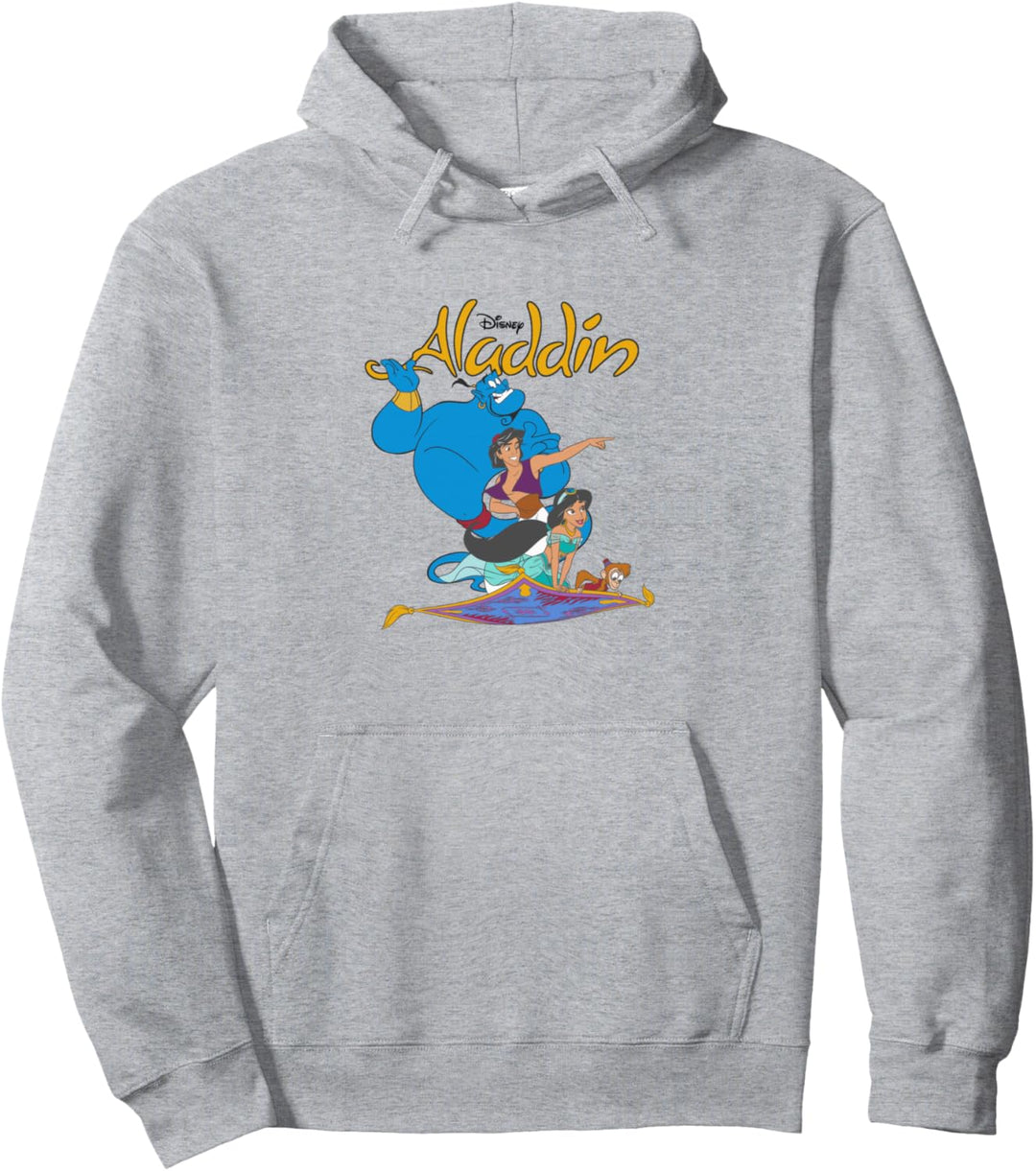 Disney Aladdin Vintage Group Shot Logo Pullover Hoodie