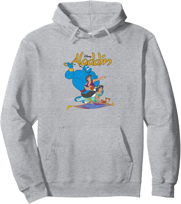 Disney Aladdin Vintage Group Shot Logo Pullover Hoodie