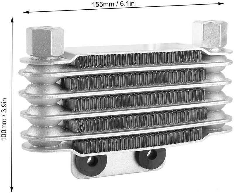 Bigking Ölkühler, 5 Reihen Universal Motorölkühler Kühler Kühler Ersatz für 125-250CC Motorrad Dirt