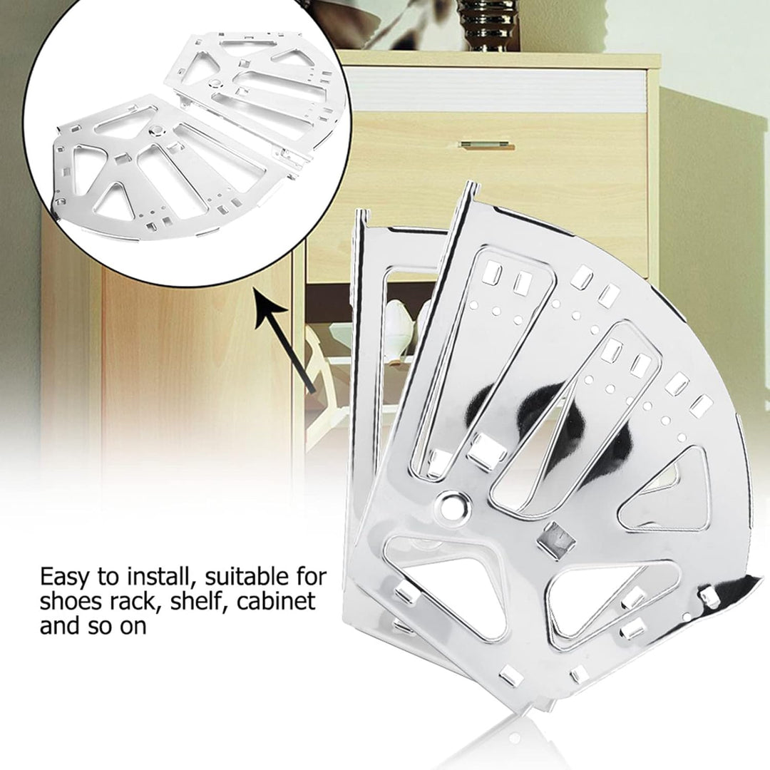 2 Stück Schuhe Scharniere, Edelstahl Schuhe Schublade Schrank Scharniere Drehen Rack Ersatz Beschläg