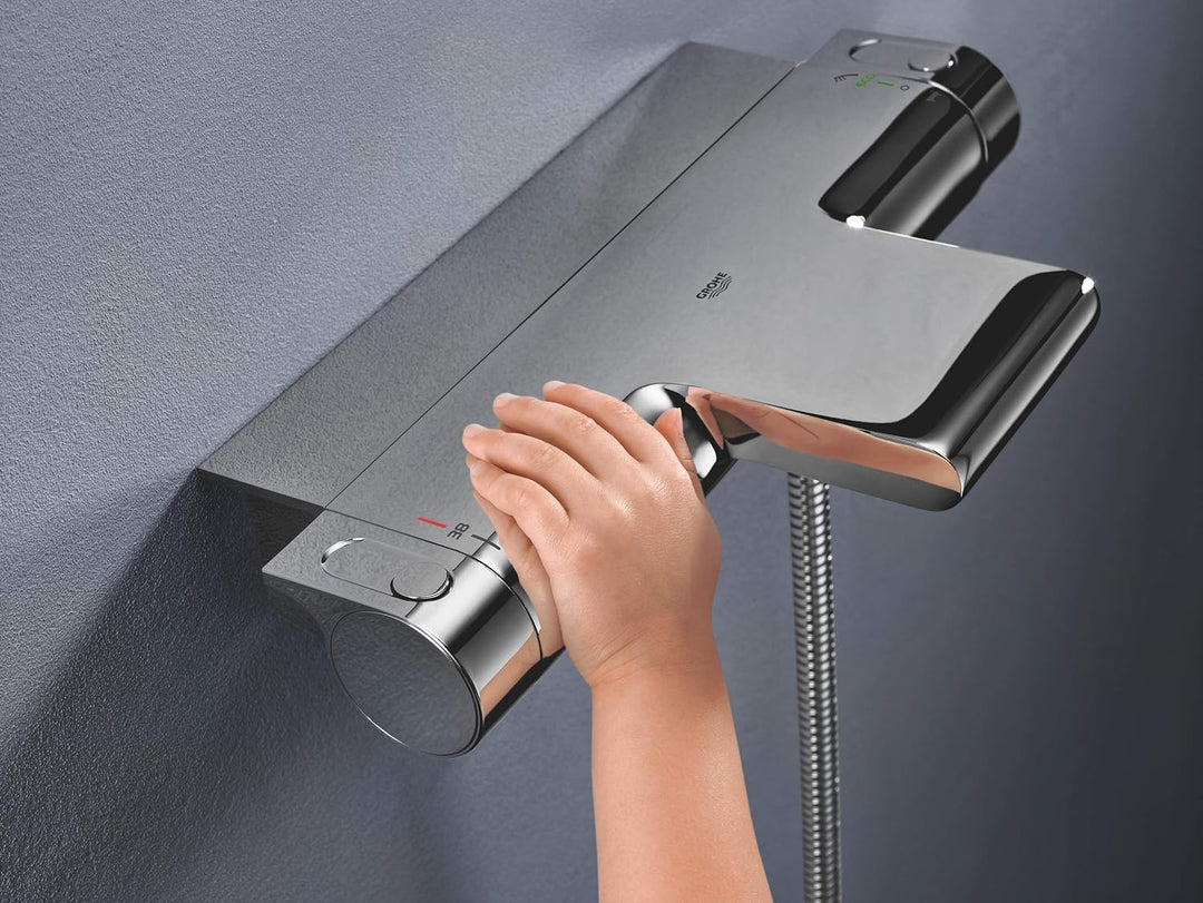 GROHE Grohtherm 2000 - Thermostat- Wannenbatterie (wassersparend, für die Wandmontage, mit Duschabla