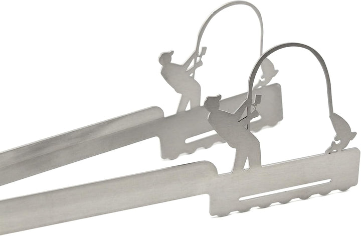 Grillzange Motiv Angler, spülmaschinengeeignet, Geschenkidee, Männergeschenk, Geschenk für Angler
