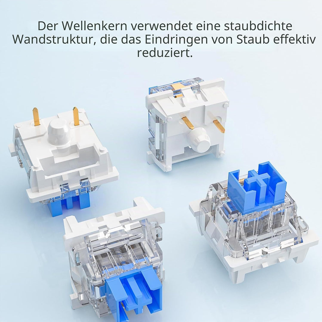 OUTEMU Blau Switch 3 Pin Schalter Gateron und Cherry MX Äquivalent DIY Austauschbarer Schalter für M